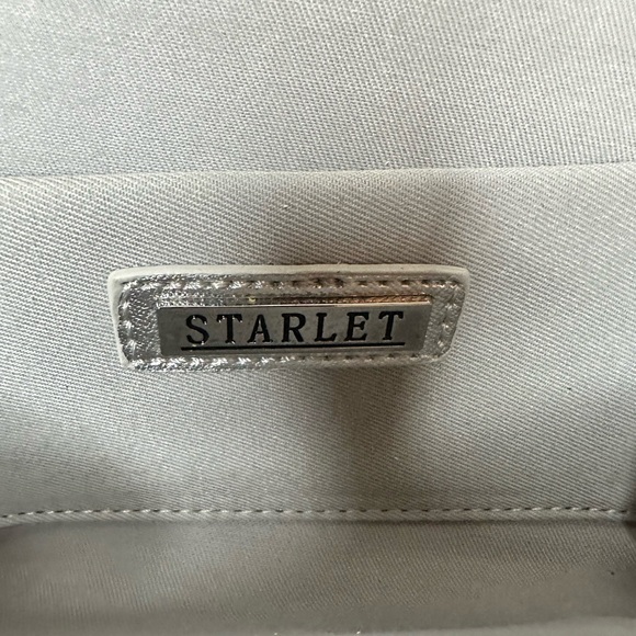 Starlet Silver Crystal Iridescent Evening Handbag with Chain - Picture 6 of 9